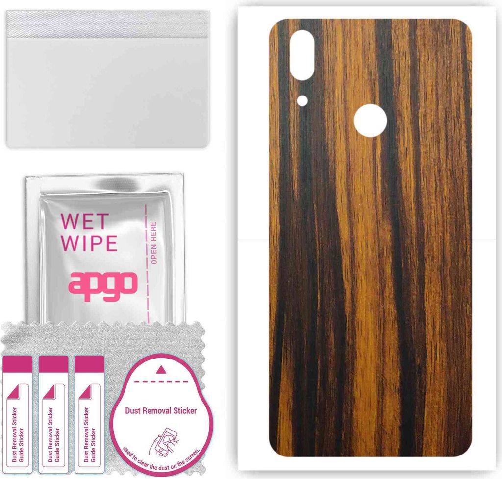 apgo Rückseite Schutzfolie, Skin, kompatibel mit Lenovo S5 Pro, Hinten Displayschutzfolie aus Vinylfolie, kratzfest, einfache Montage - Tigerwood