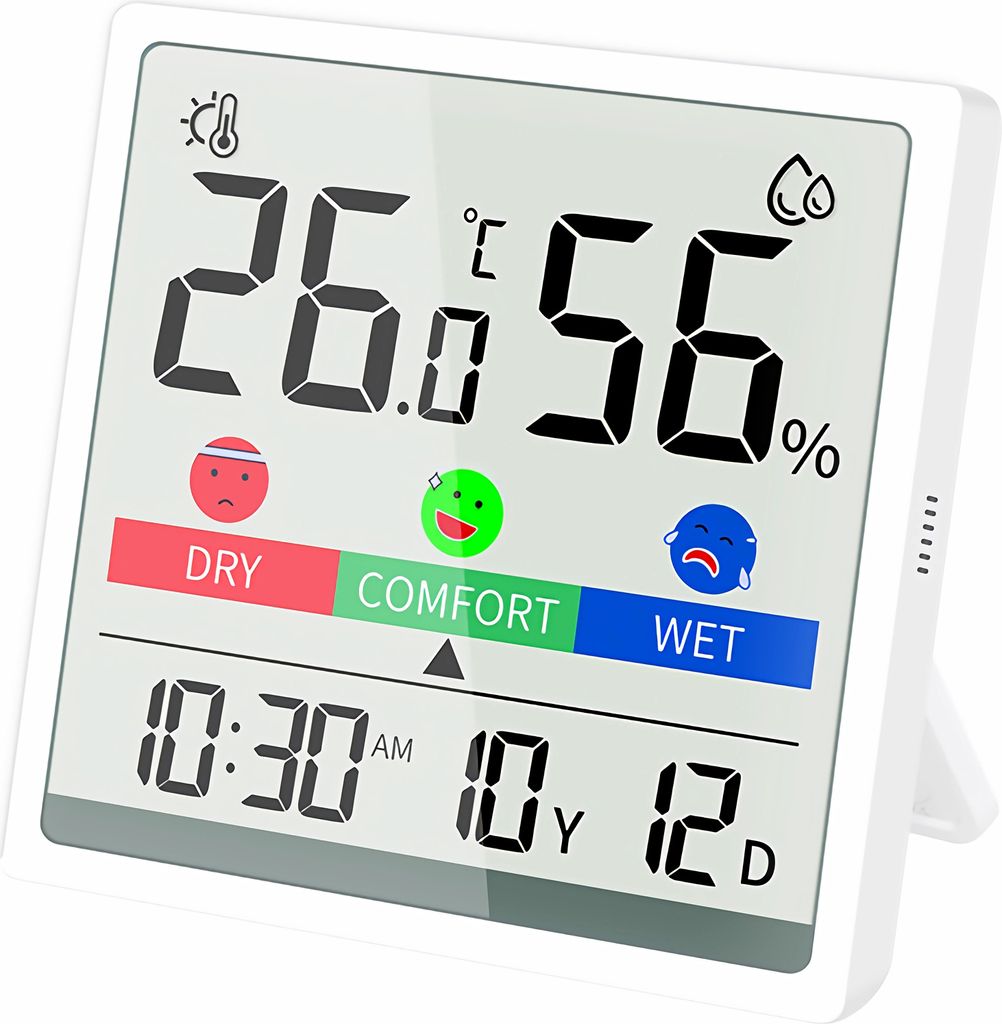 H81C Multifunktion Digital Date Uhr Thermometer Hygrometer LCD Display Klimaanlage mit Ständer