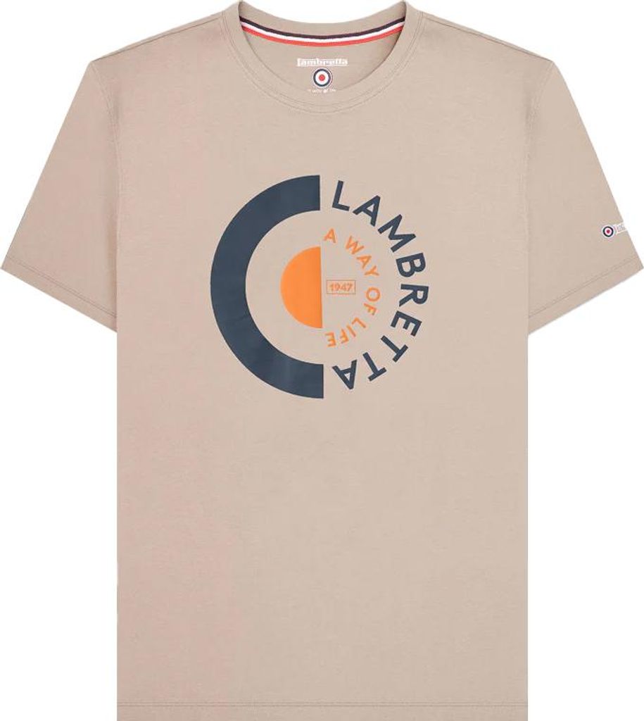 Lambretta - T-Shirt für Herren LB326 (XXL) (Steinfarben)