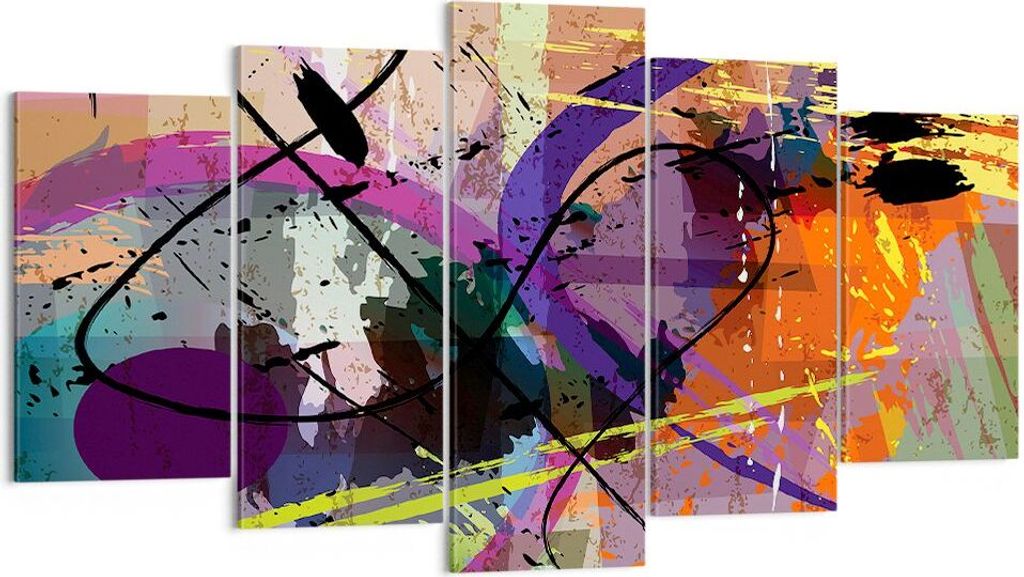 Bild auf Leinwand - Leinwandbild - Abstraktion modern - 160x85cm - Wand Bild - Wanddeko - Leinwanddruck - Bilder - Kunstdruck - Wanddekoration - Le...