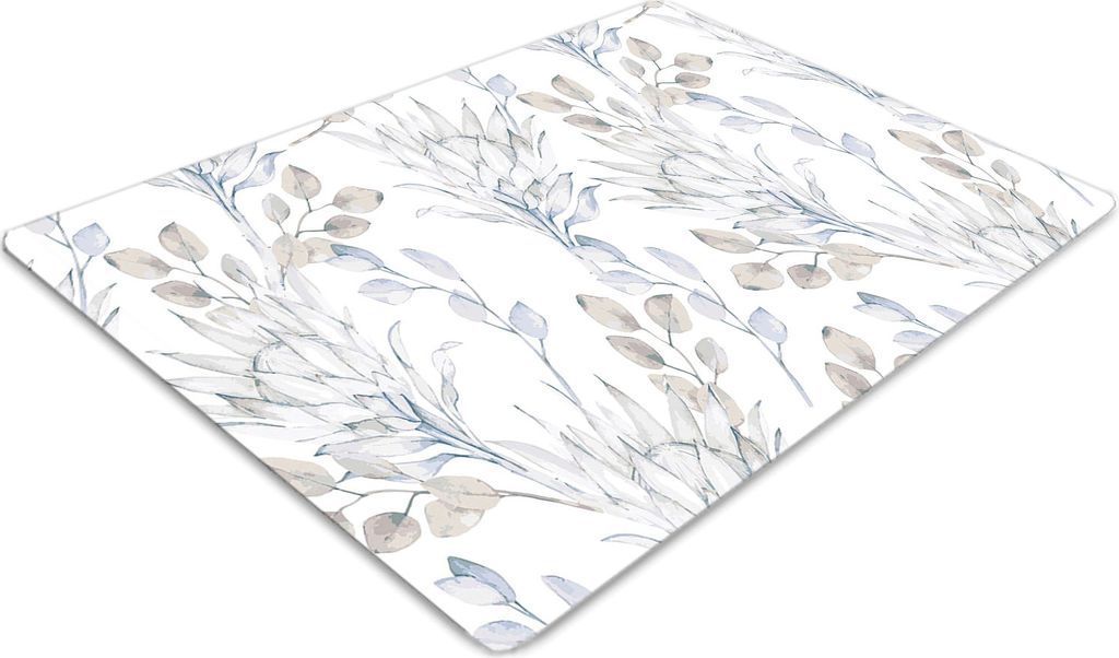 Stuhlunterlage Bürostuhlunterlage 120 cm x 90 cm Bodenmatte Bürostuhlunterlage - Protea Silber.