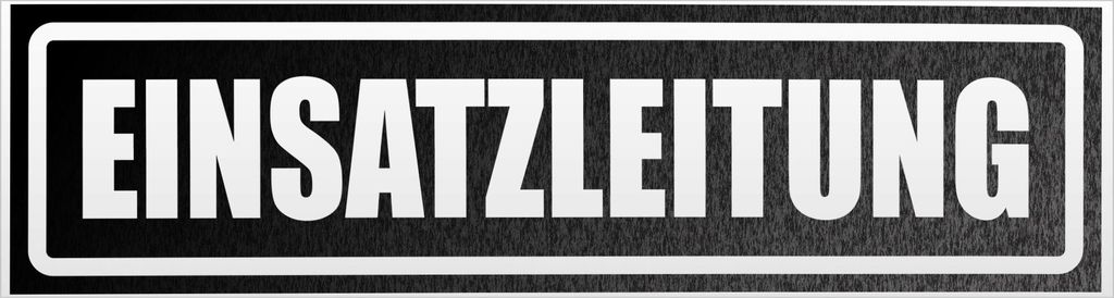 Kiwistar Einsatzleitung invertiert Magnetschild Schild magnetisch - 45cm Schwarz - reflektierend - Magnetfolie für Auto PKW Kfz