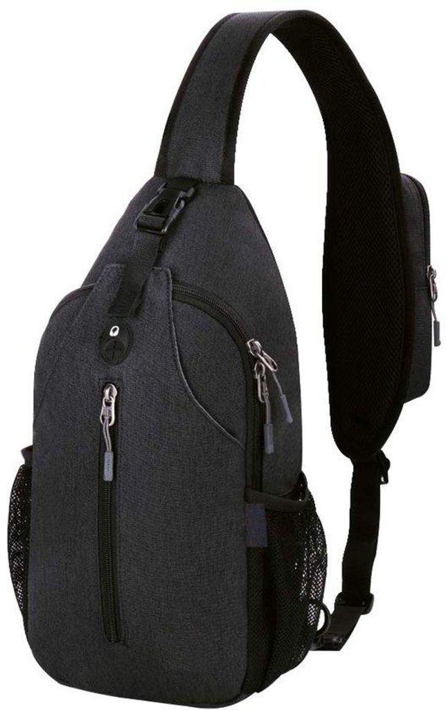 Reis- und Wanderlaptop-Tasche, schwarz