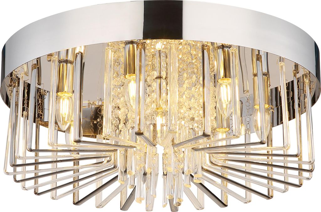 GLOBO Lighting Deckenleuchte KIRINA DH 60x27 cm chrom Deckenlampe