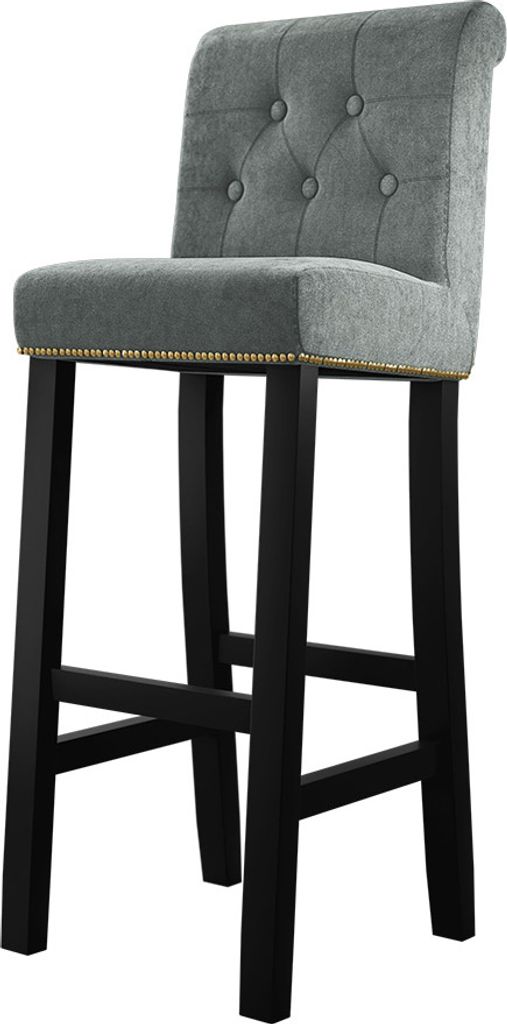 MIRJAN24 Barhocker Christina, Elegante Barstuhl, Beine aus Buchenholz, 47x42x107 cm (Farbe: Magic Velvet 2217)