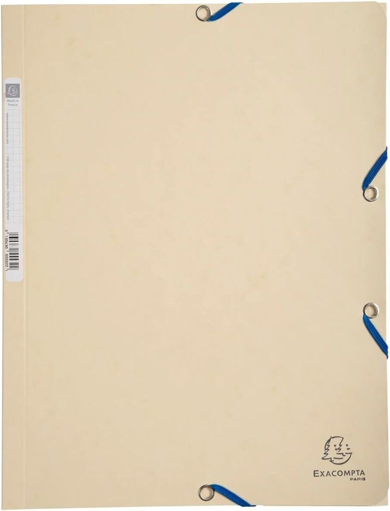 EXACOMPTA Eckspannermappe DIN A4 Karton elfenbein Produktbild 