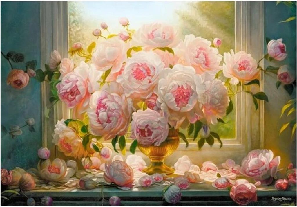 Castorland Puzzle Hot Summer Peonies - 1000 Teile Blumenmotiv