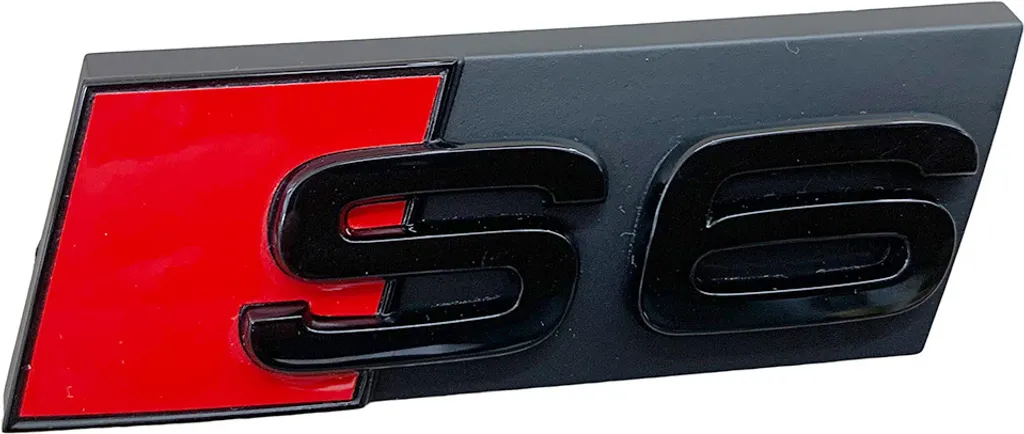 Emblème Audi S6 A6 noir pour remplacement logo usé ou personnalisation