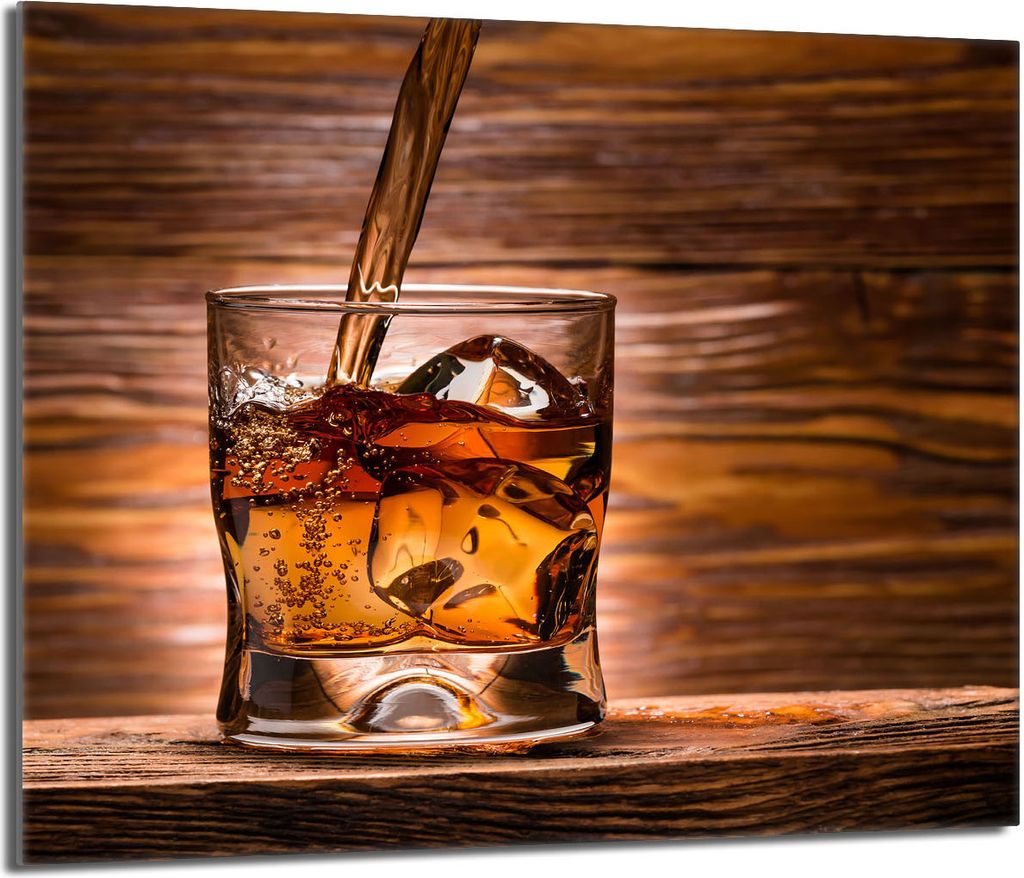 Glas-Herdplattenschutz 60x52 Whisky