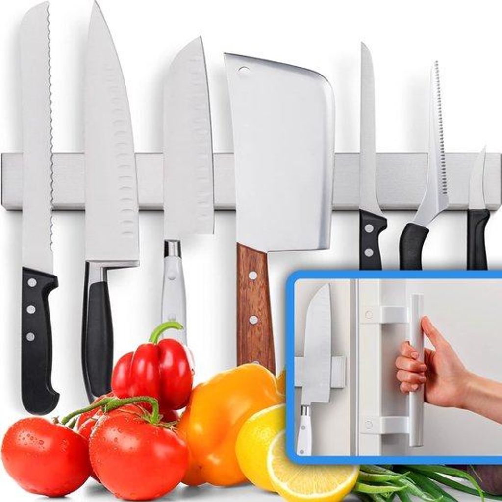 Magnetische Messenhalter für Kühlschrank - 43 cm extra stark - magnetische Messenhalter mit starkem Magnetismus