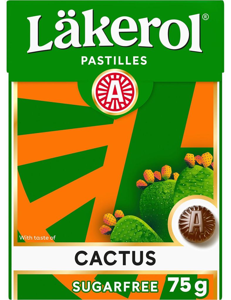 Läkerol Cactus, suikerarme tabletten, grootverpakking 75g Productafbeelding 