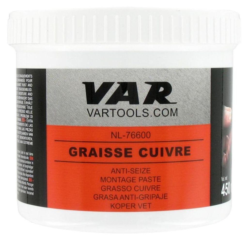 VAR Anti-Seize-Kupfermontagepaste NL-76600 450 ml 450 - Schutz vor Korrosion ...