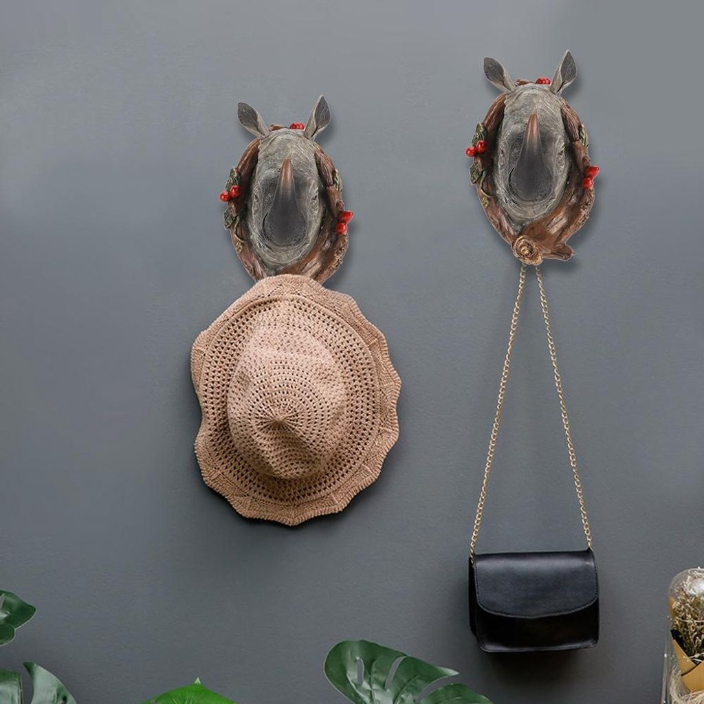 Tierkopf geformt Vintage Haken Wandaufhänger Kleidung Schlüssel Handtücher Haken Home DecorRetro