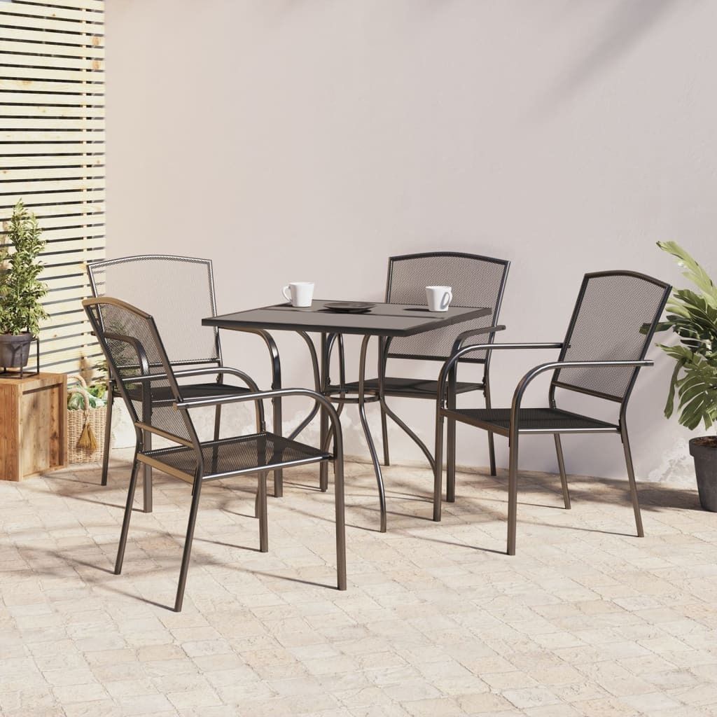 CLORIS 5-tlg. Garten-Essgruppe Anthrazit Stahl 3187966
