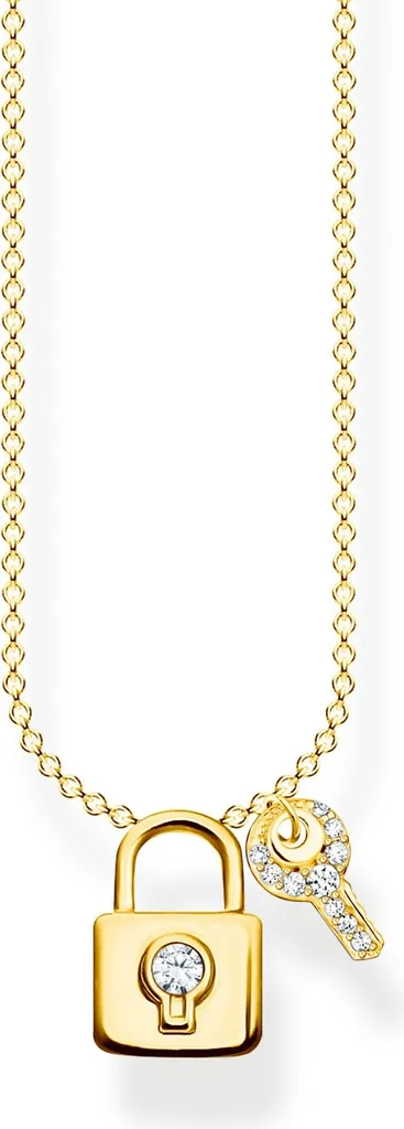 Collier Thomas Sabo Argent avec Pierre Bleue Étincelante Longueur 45 cm