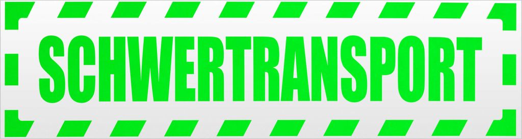 Kiwistar Schwertransport gestreift Magnetschild Schild magnetisch - 45cm Neongrün - Magnetfolie für Auto PKW Kfz