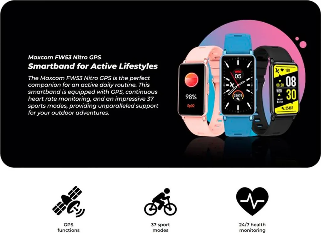 Maxcom Vitality Plus Fitness Tracker noir : retrouvez la forme facilement
