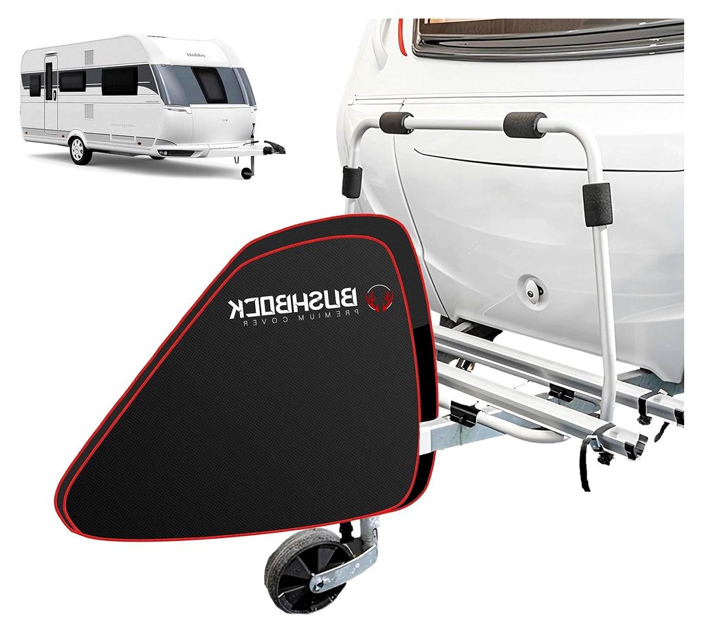 BUSHBOCK Premium Deichselhaube - wasserdicht - universelle Wohnwagen Deichselabdeckung mit Klickverschluss - Abdeckung für Anhänger mit Antisch...