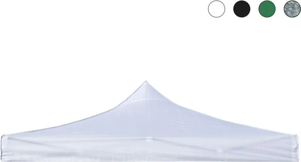 Telo Tetto 3x3 Gazebo Bianco - Impermeabile Ricambio per Mercato e Fiere - 2