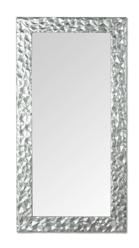 MO.WA Specchio moderno da parete cornice argento 41x81 Immagine del prodotto 