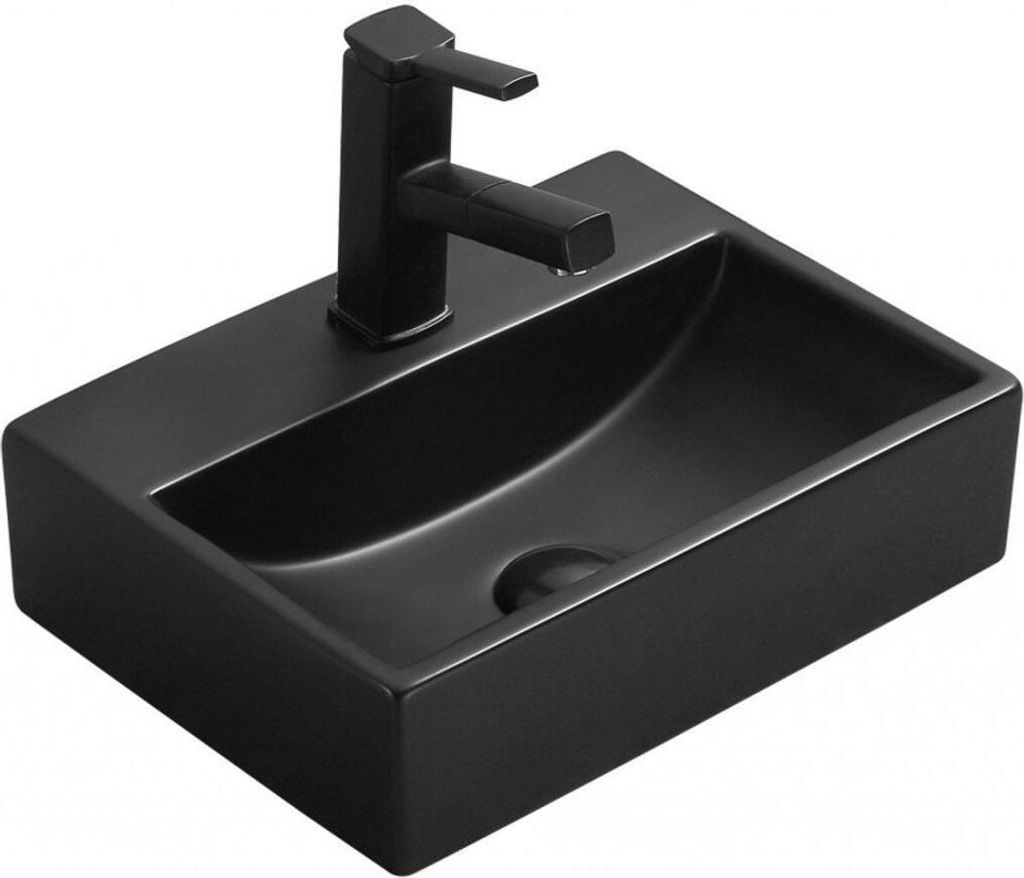 Mexen Mini umywalka nablatowa 40 x 30 cm, czarna mat - Zdjęcie produktu 