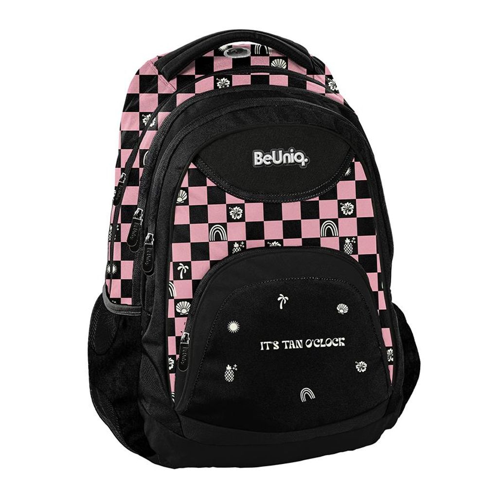 BeUniq Jugend-Schulrucksack für Mädchen Jungen GITTER Produktbild 