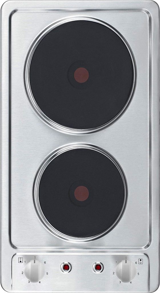 respekta Kochfeld Einbaukochfeld Duo Kochplatte autark 2 Platten Edelstahl, (H x B x T): 4 x 29 x 51 cm