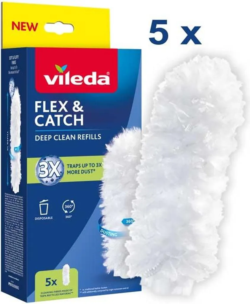 Ricariche Vileda Flex&Catch 5pz - Addio Polvere in un Flash