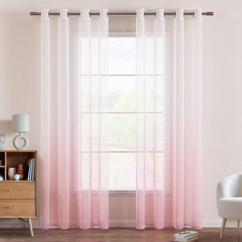 Transparenz-Velour-Gordinen-Set - 2 Stück - 215 x 140 cm