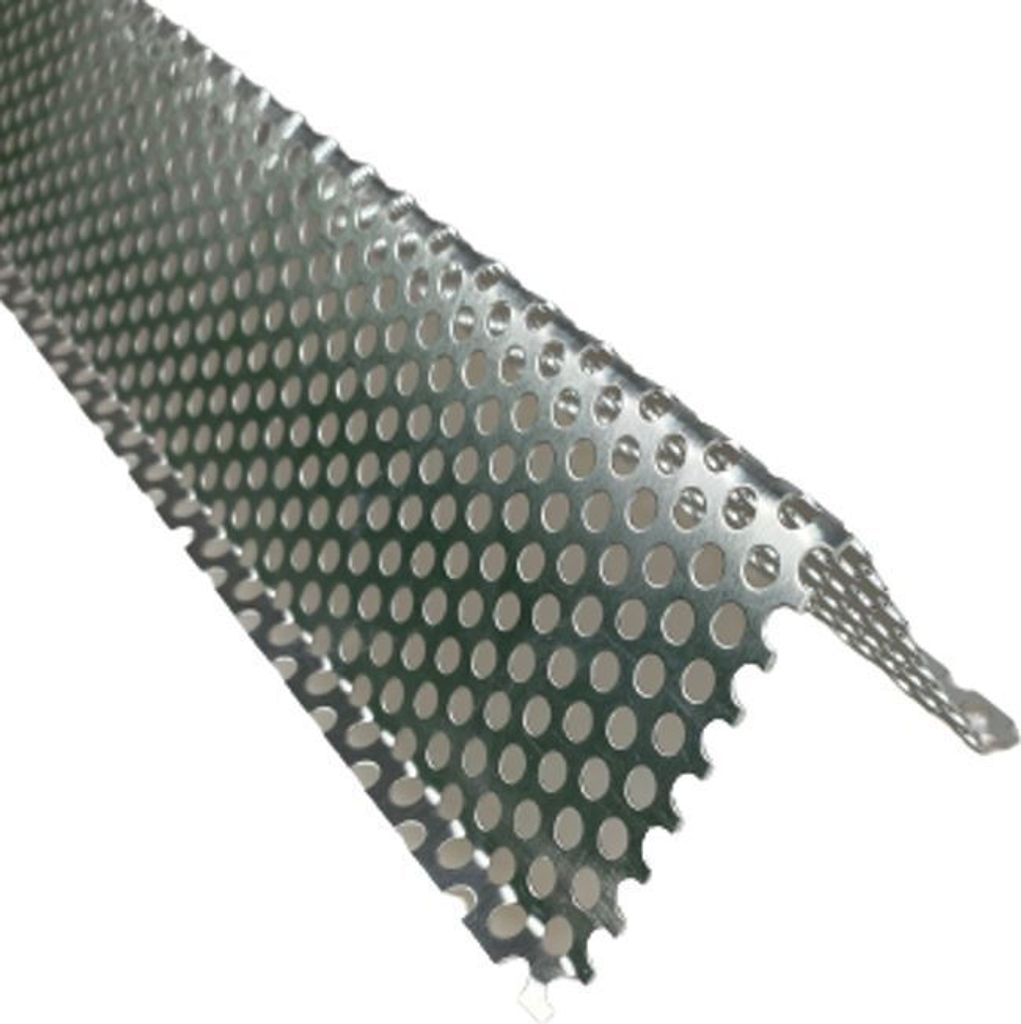 Kiesfangleiste 2. Variante Alu 1 m lang 1,0 mm stark Zuschnitt 19 cm