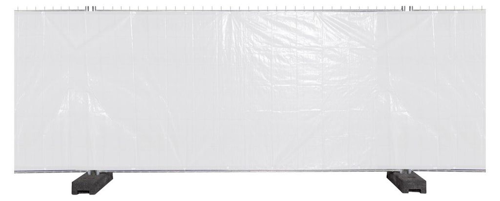 Zaunplane für Garten, Sichtschutz, 20 Meter lang, 1,75 Meter hoch, weiß, mit Ösen