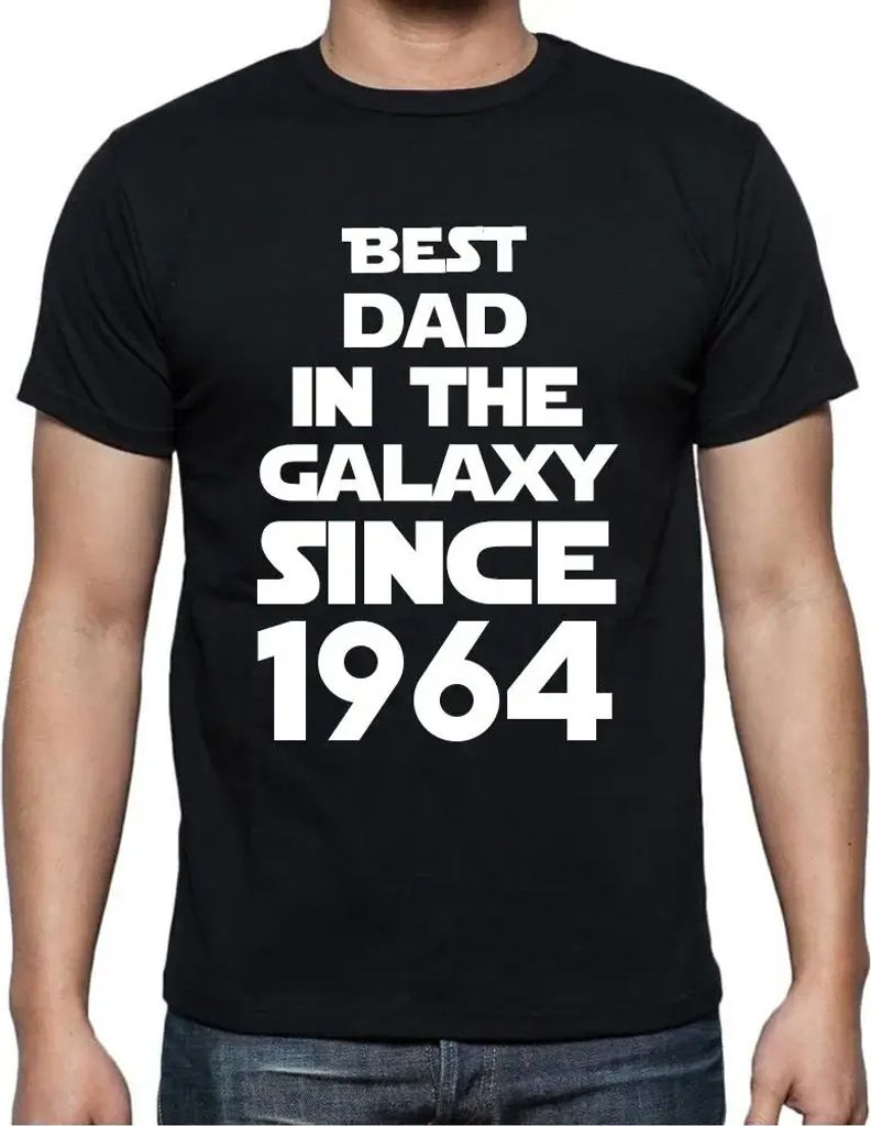 Herren Grafik T-Shirt Bester Vater der Galaxis seit 1964 – Best Dad in the Galaxy Since 1964 – Geschenk 60. Geburtstag Jahrestag 60 Jahre Jubil...