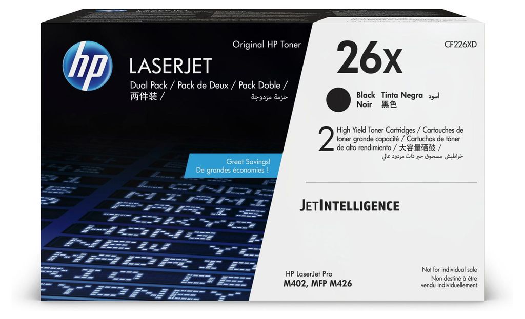 HP 26X   2x  Schwarz     LaserJet    Tonerpatrone Image du produit 