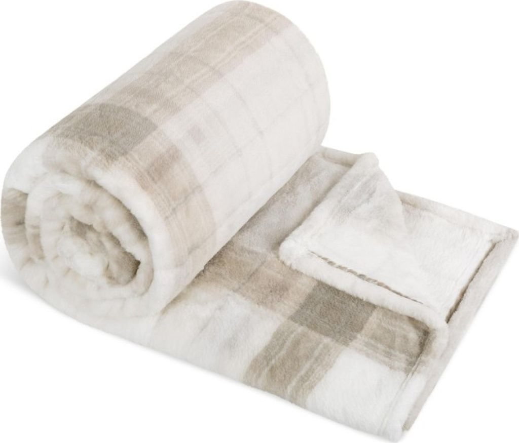 Decke Korall Flutto - Natürlich,Beige,Grau - 150x200