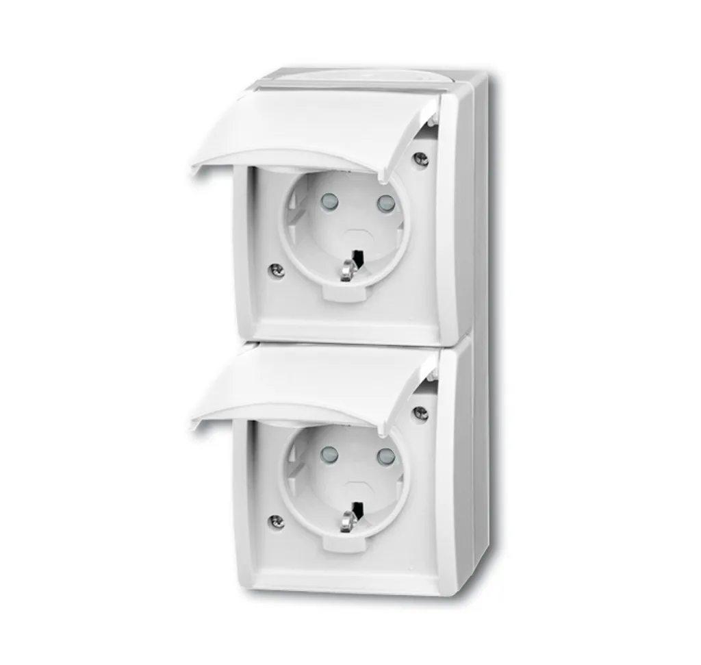 Prise de Courant de Type F Busch-Jaeger CEE 7/3 Blanche 2084-0-0722