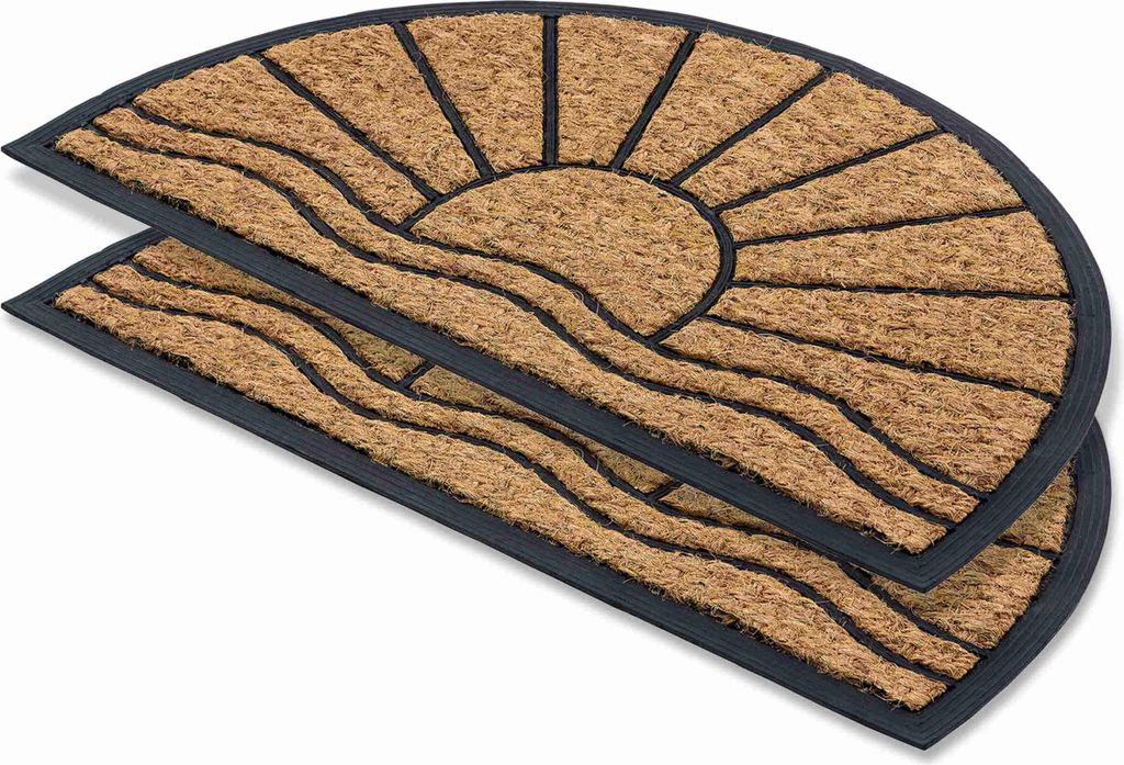 Astra Fußmatte für Innen und Außen COCO DELUXE LIGHT HR 2ER SET Schwarz 45 x 75 cm