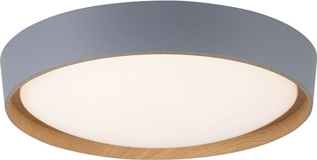 Selltec LED Deckenleuchte MILIA rund Holzoptik, dimmbar per Produktbild 
