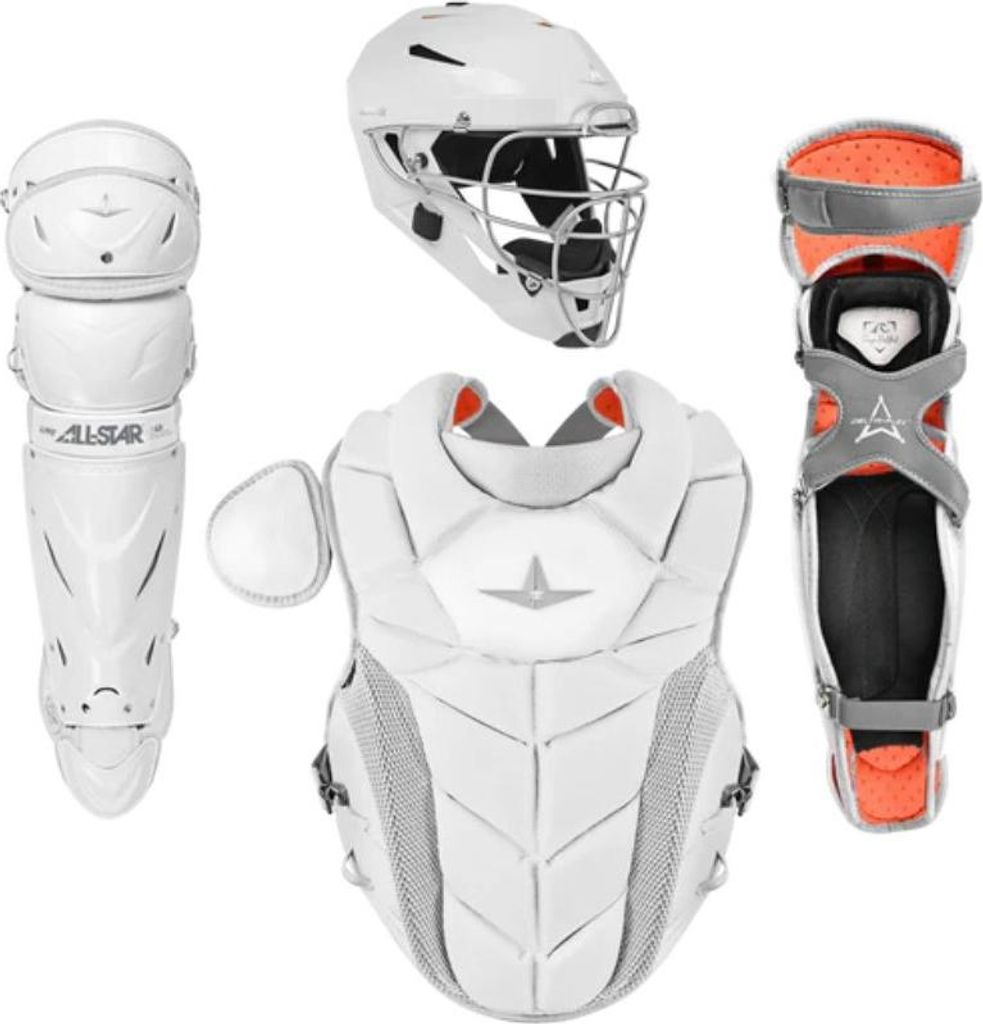 All Star CKW-PHX Pro Fastpitch Catching Kit Paige Halstead Official Gear | L White Baseball/Softball Artikel
