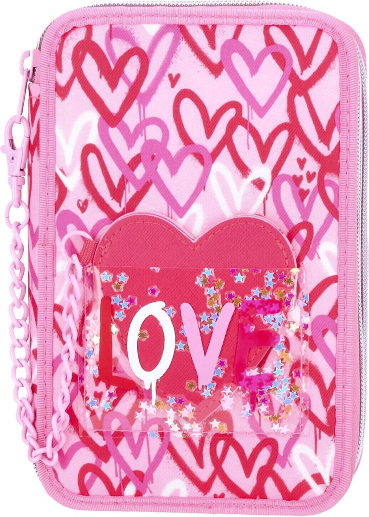 Depesche 3-Fach Federtasche TOPModel ONE LOVE pink Produktbild 10