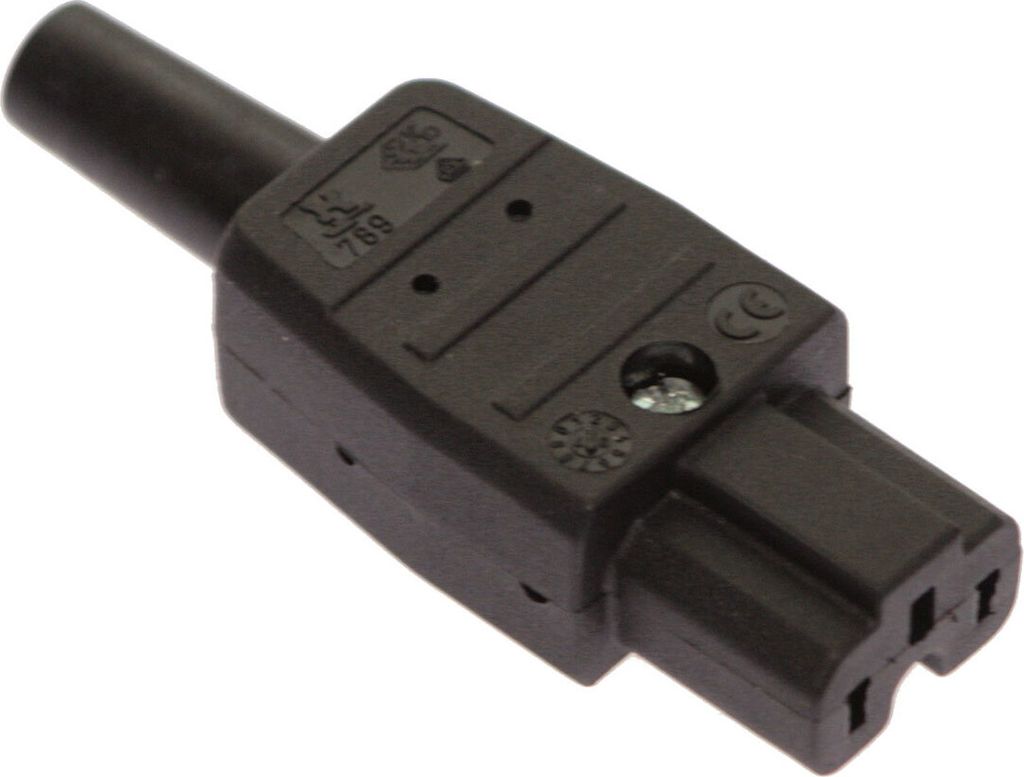 as-Schwabe Thermoplast-Gerätesteckdose 155° Typ C15A Heißgeräte 230V IP20