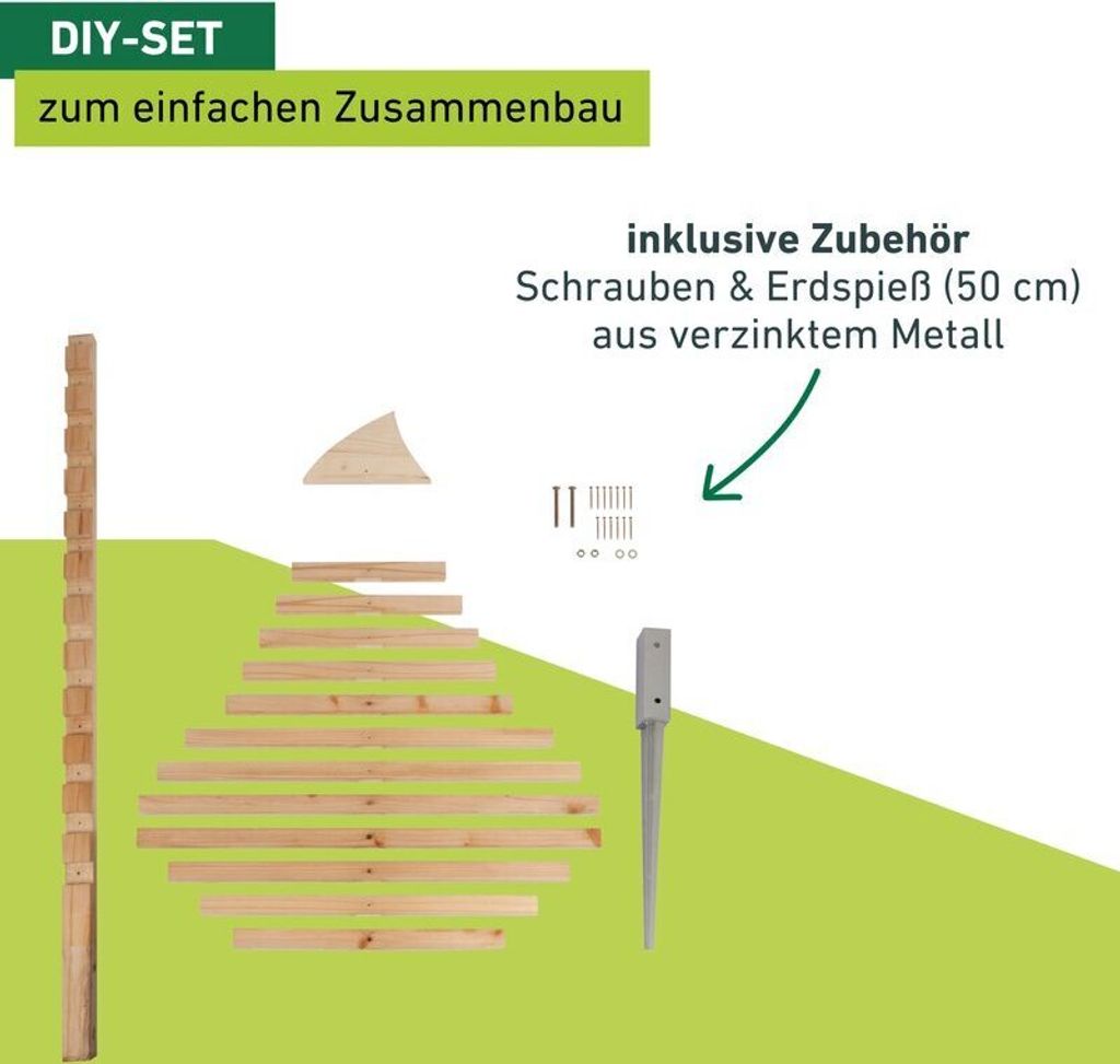 Rankspalier aus Holz, Blatt, 70x119cm Produktbild 3