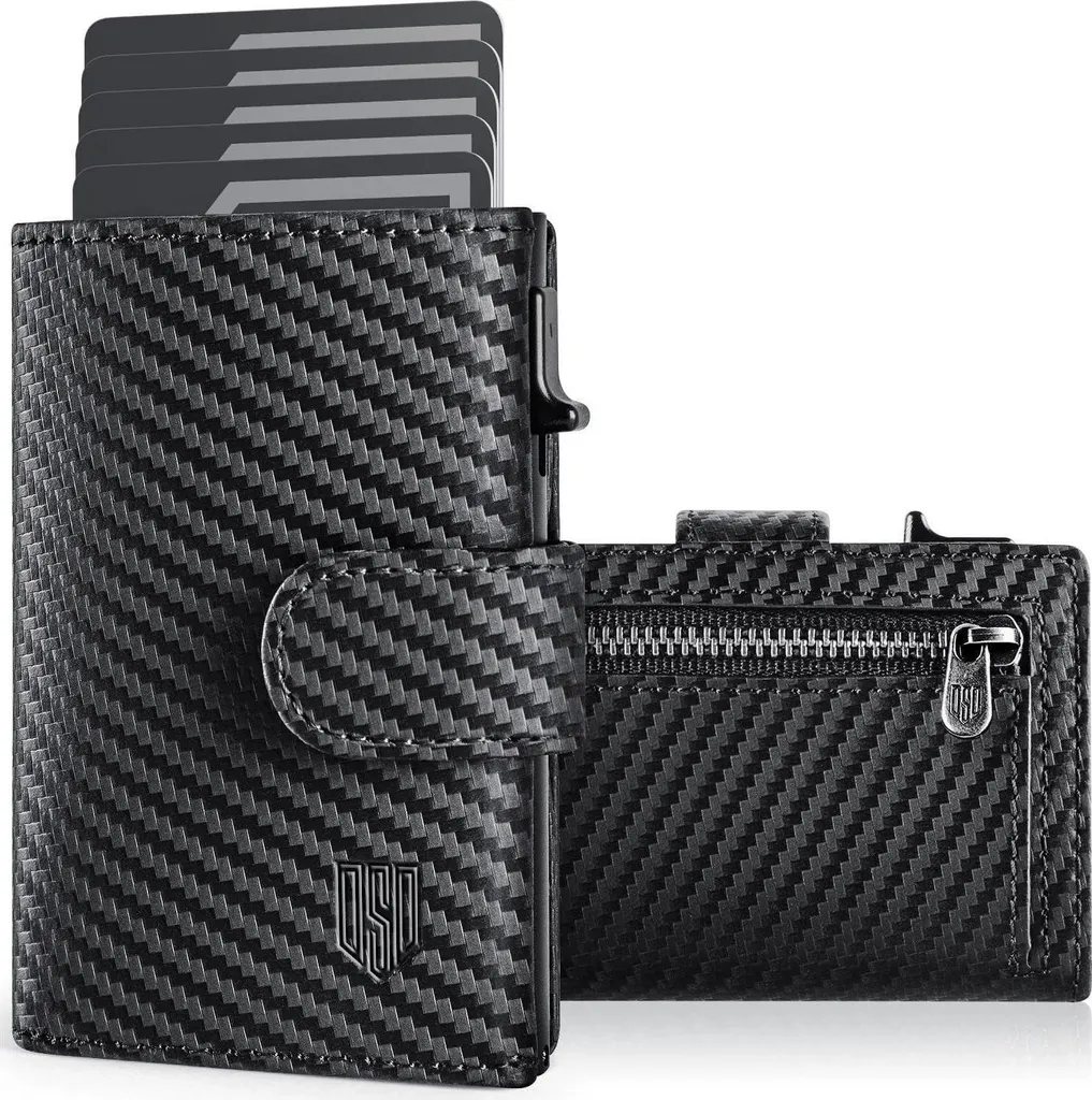 Porte-cartes RFID Anti-piratage en Aluminium et Carbone Ultra Mince