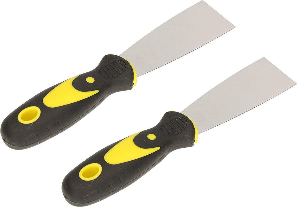 KOTARBAU 2er Set Edelstahl Malerspachtel 40 mm Gipser Spachtel Universalspachtel Kratzer zum Entfernen Palettenmesser mit Gummigriff