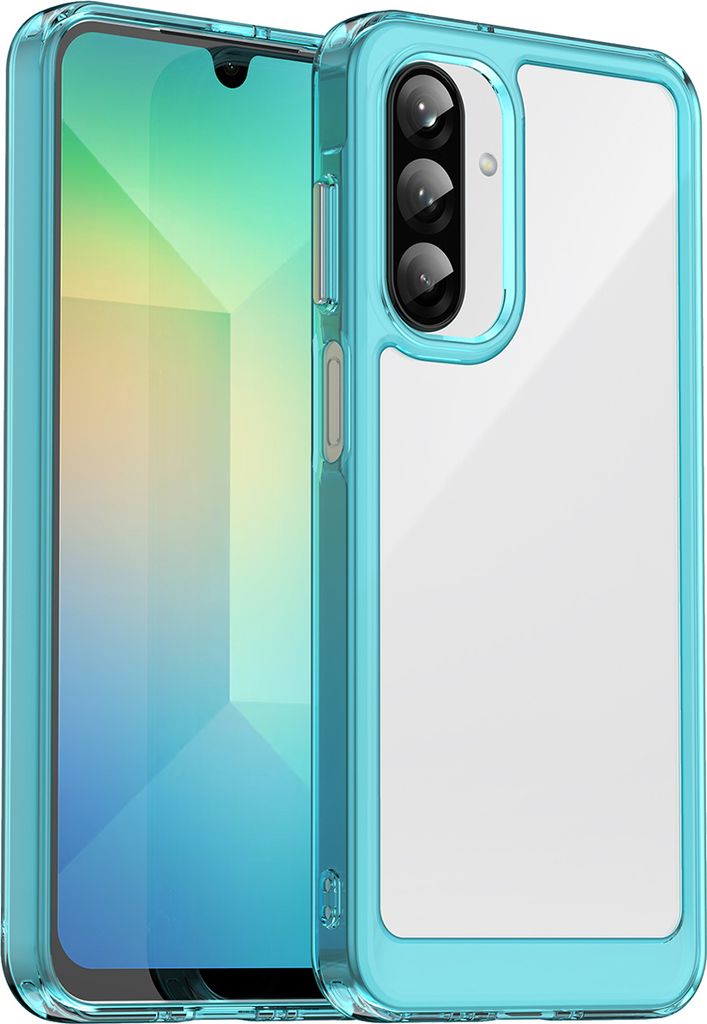 Schutzhülle für Samsung Galaxy A26 5G Klar Rückseite Stoßfeste TPU Silikon Bumper Hülle Hellblau
