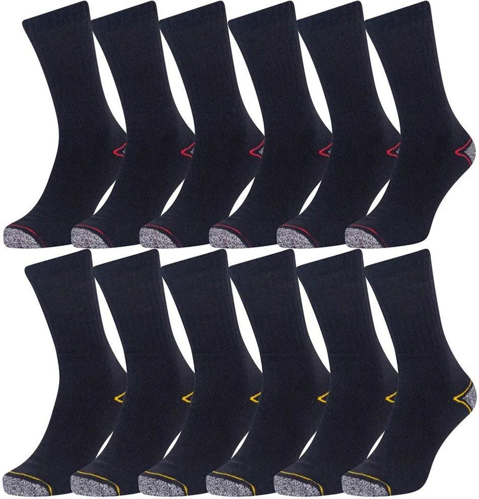 Iron Mountain - Socken Extra stark für Herren - Arbeit(12er-Pack) PB198 (39,5 EU - 45,5 EU) (Schwarz/Grau)