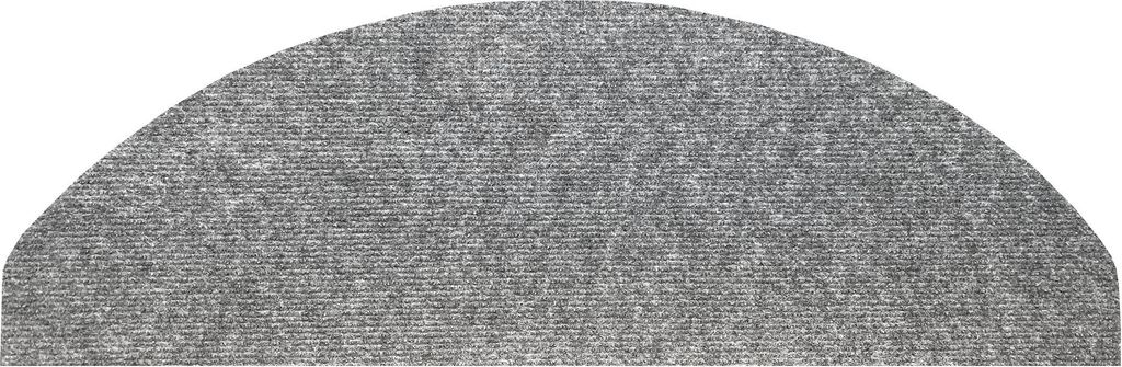 Primaflor Stufenmatte BASIC - Grau - 28x65cm - 5er Set - Selbstklebender Treppen-Teppich, Rutschfeste Treppenstufenmatte, Antirutsch Treppenschoner...