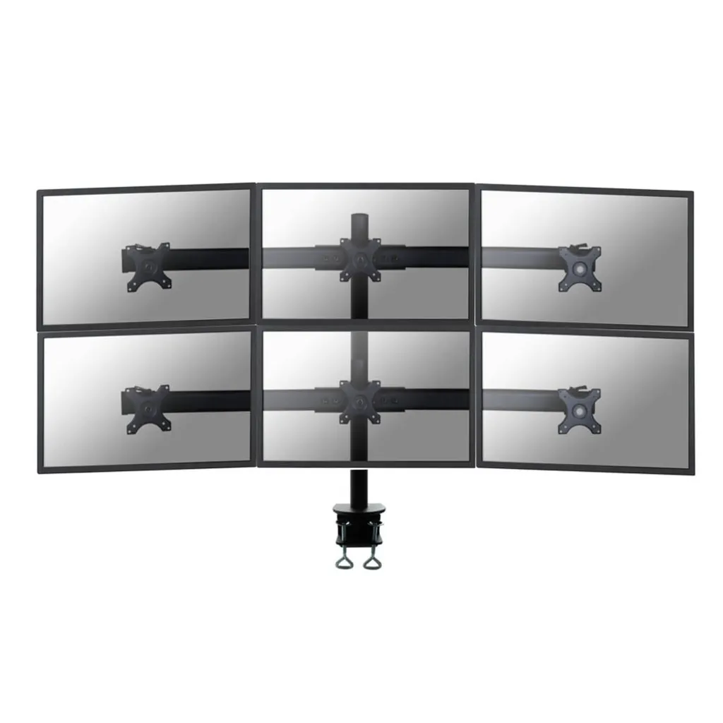 Support Écran TIS 6 Articulations pour Libérer de l'Espace Bureau Noir