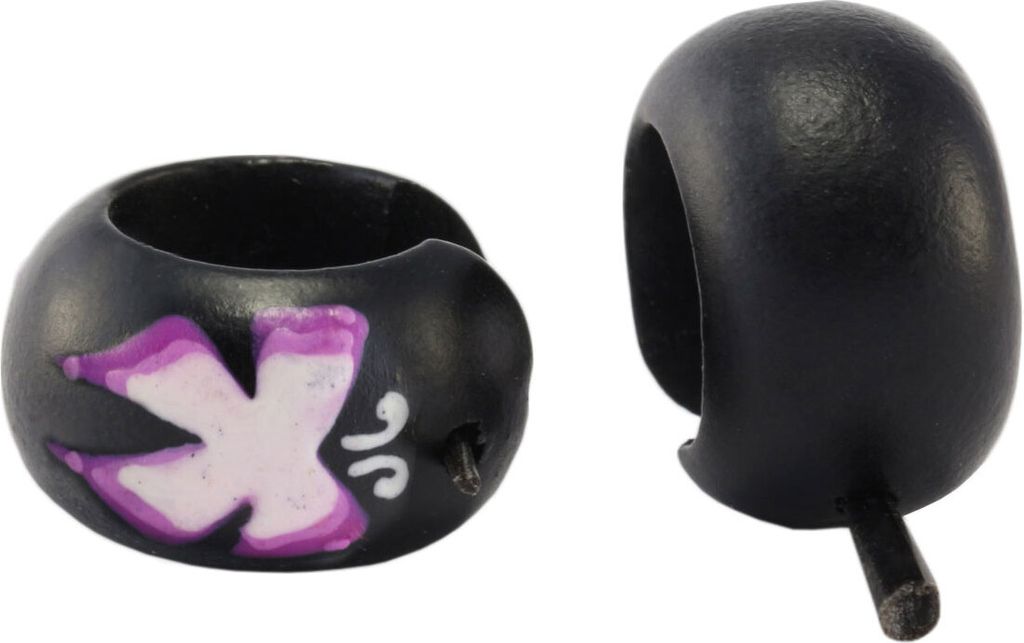 Holzohrstecker mit Schmetterling in helles lila