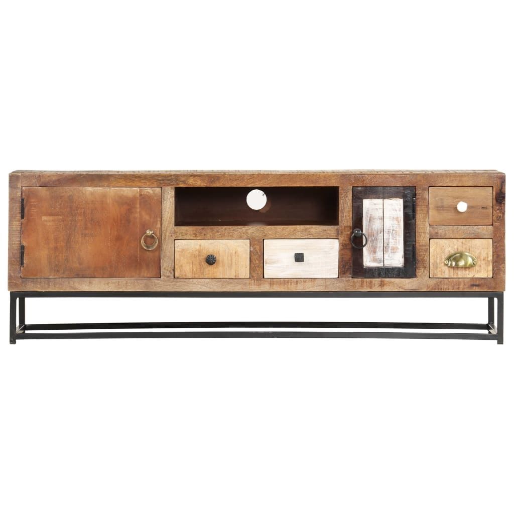 "Winter Sale" TV-Schränke - Braun TV-Schrank 120x30x40cm Altholz Massiv DE4065642