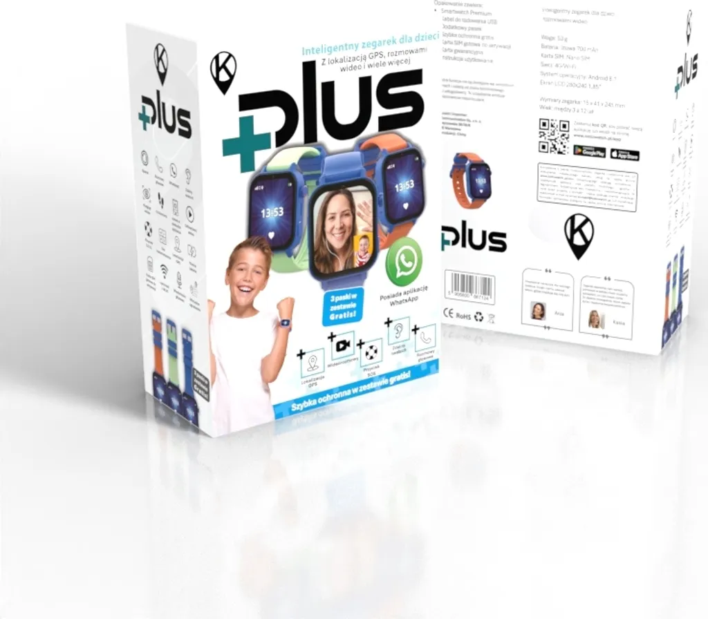 Montre intelligente enfant avec localisation GPS Kidiz Plus Bleu nuit